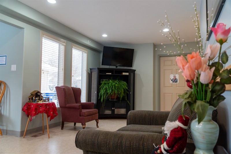 Common Area with TV at Borden Care Home